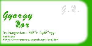 gyorgy mor business card